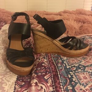 Dolce Vita Black wedges. Never worn. Size 8
